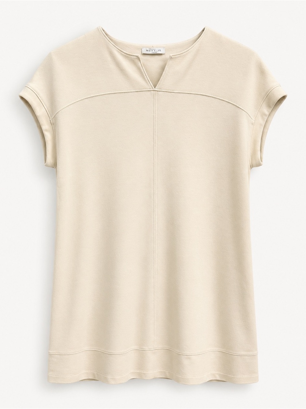 Rosso35 Genova Cap Sleeve Shift Dress Ivory Italy Minimalist Size 42 US 6-8